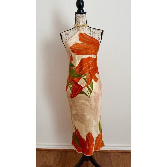 Retrofete Dresses & Skirts - B39 Retrofete Midi Dress Womens Small Resortwear Wedding Guest Tropical Chic